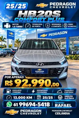 Hyundai HB20S Comfort Plus 1.0 TB Flex 12V AUT 2025