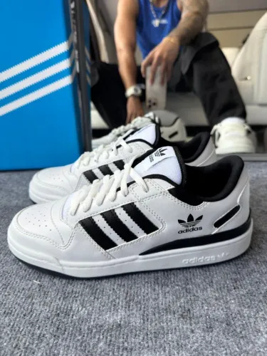 Tênis Adidas Fórum Preto C/Branco Couro Unissex Premium - Disponível 34 AO 43