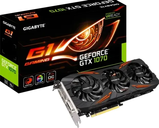 Placa de Vídeo Gigabyte GTX 1070 G1 Gaming 8GB