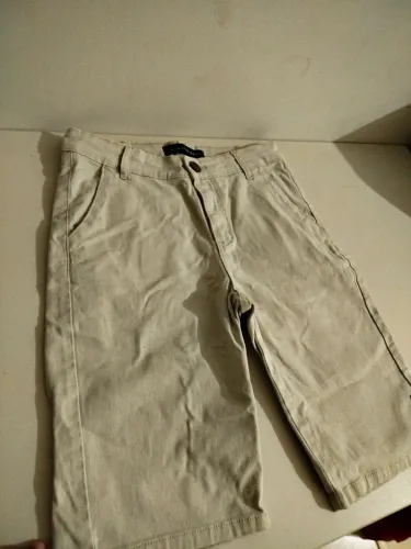 Short Calvin Klein Jeans Original-bege/Off White-tamanho 40