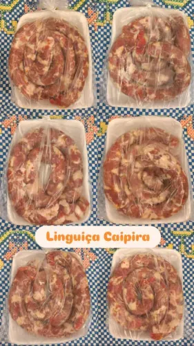 Linguiça Caipira - 1kg - Cortada na faca