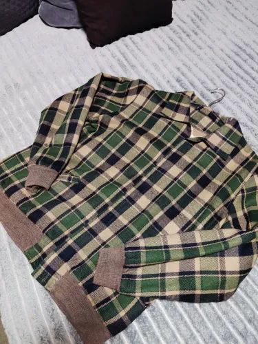Jaqueta Vintage M - Xadrez - Flanela - quente
