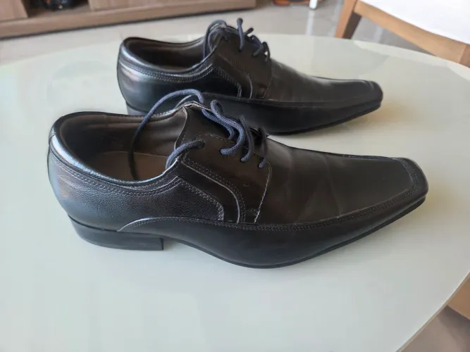 Sapato Social Sergio's Preto de couro número 40