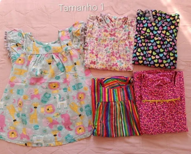Lote 10 vestidos infantil 1ano