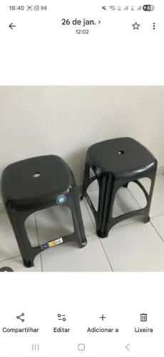 Bancos de plástico 