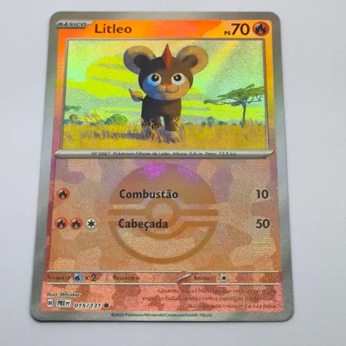 Pokemon Litleo 015/131 | Poké Ball Foil | Evoluções Prismáticas