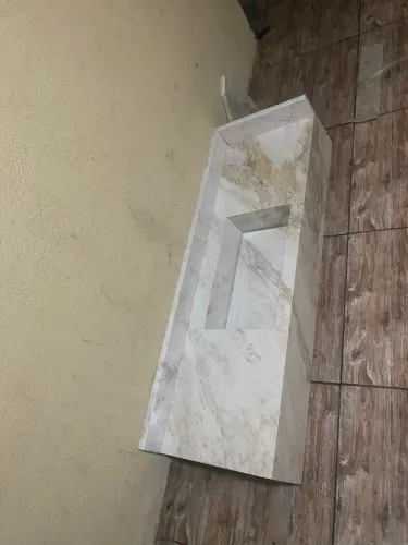 Lavatório de mármore material branco Paraná 