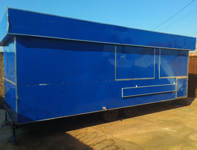 Trailer em ACM 6x2,2m Bancadas Inox Fiação Industrial