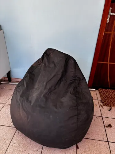 Puff Grande Preto - Confortável e Resistente