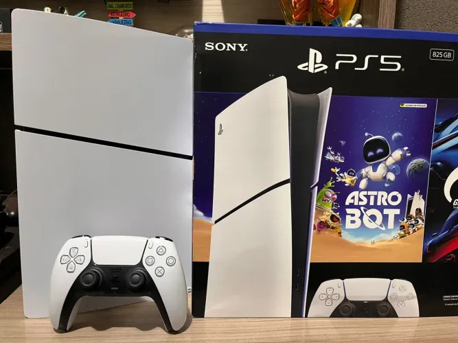 PS5 slim seminovo em 24x no cartão
