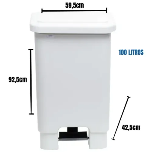 Lixeira 100l Com Pedal - Reforçada