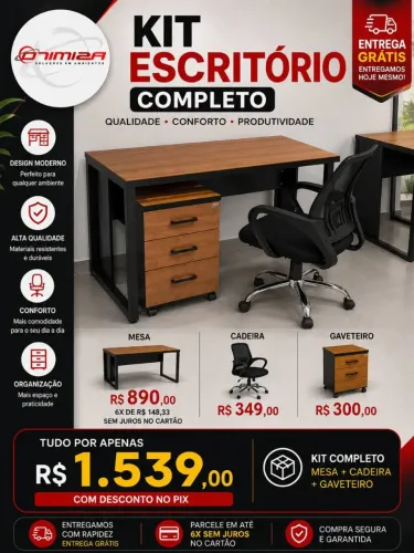 KLIT ESCRITÓRIO COMPLETO-ENTREGA GRÁTIS MANAUS