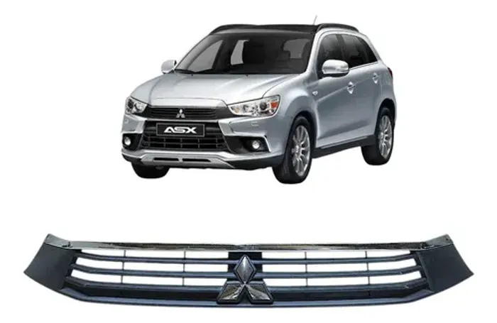 Grade Parachoque Mitsubishi Asx 2017 A 2019 Dianteiro Preto Fosco