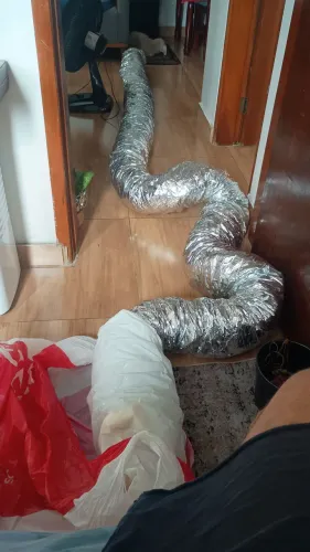Duto flexível ar condicionado e exaustor