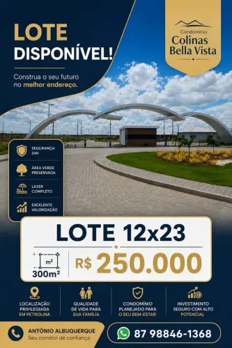 Lote à Venda | Condomínio Colinas Bella Vista  Petrolina