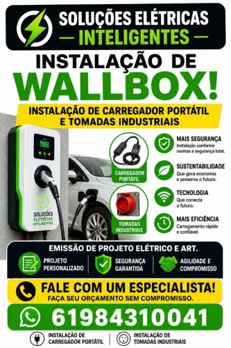 Instalação de carregador para veículo elétrico 