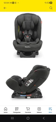 Cadeira infantil para automóvel Fisher Price 0 a 36kg 2 posições impecável