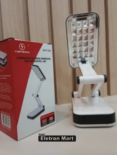 Luminaria De Mesa Recarregavel Dobravel Led Kapbom Ka-t1701