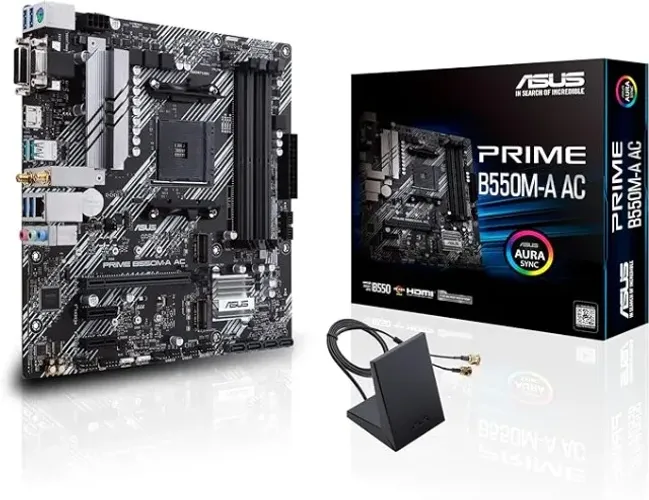 Placa Mae Asus PRIME B550M-A AC Wifi DDR4 AM4 nova garantia loja