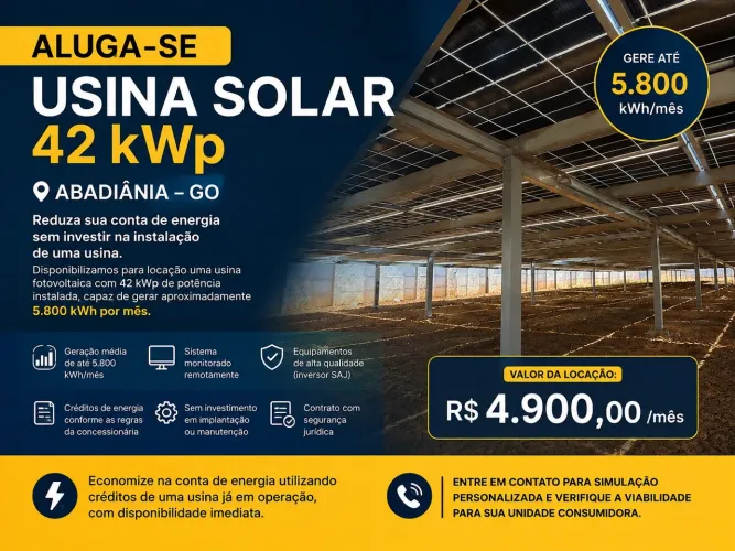 Arrendo usina solar