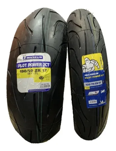 Kit pneu 190/50-17 e 120/70-17 Michelin Pilot Power ct2