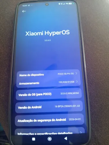 Poco x6 pro 5g R$1250