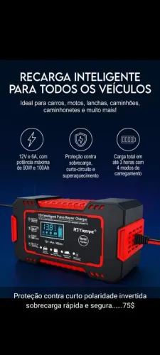 Carregador de bateria automotiva