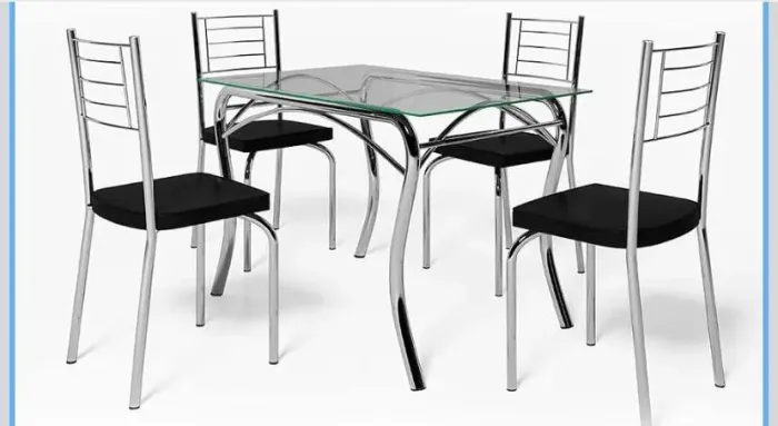 Mesa de Jantar retangular Lion Juliana com 4 cadeiras