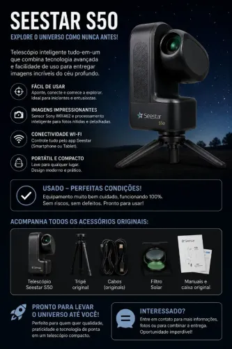 Seestar S50 Telescópio Interligente