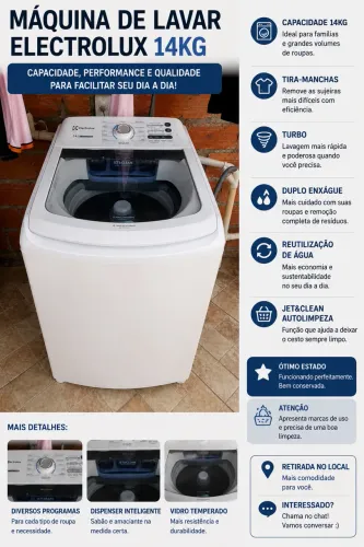 Máquina de lavar 14Kg Electrolux