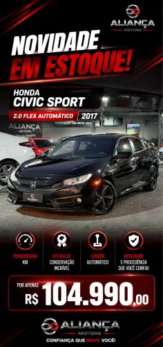 Honda Civic Sedan Sport 2.0 Flex 16V Aut.4p 2017