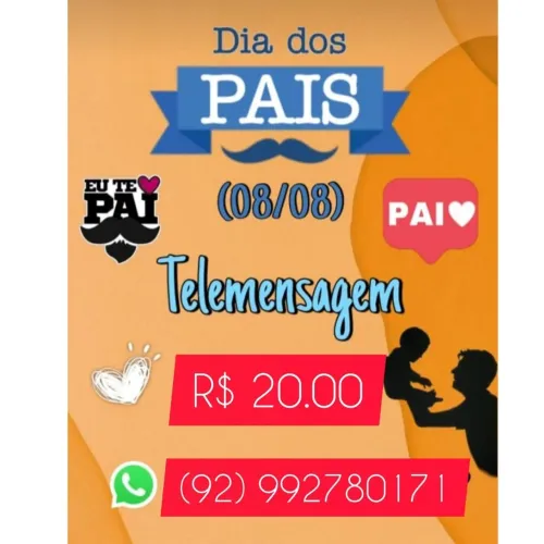 Mensagem por telefone para o Dia dos pais