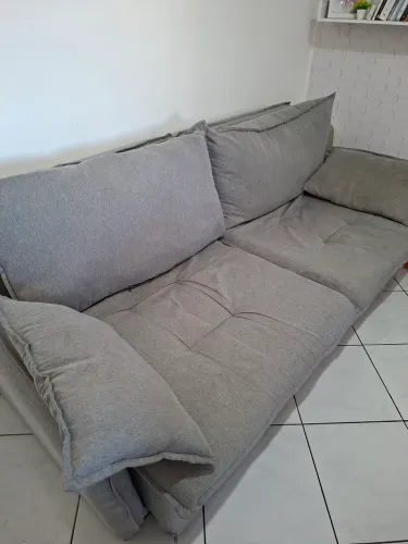 Sofá sem caixa retrátil 2 m e 30 cinza