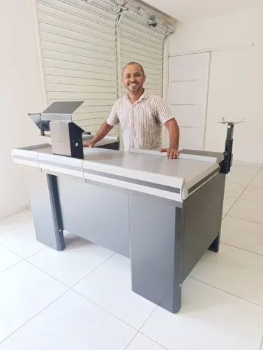 BALCÃO CHECKOUT EM AÇO 1.50 METRO INNAL