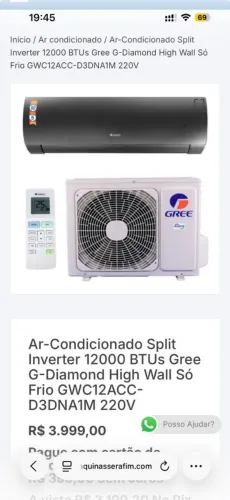 Ar condicionado 12000 BTUs