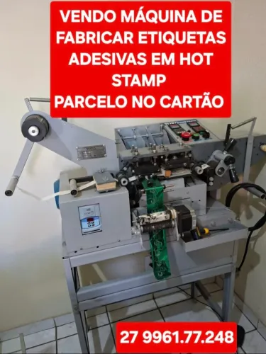 Máquina de fabricar etiquetas adesivas em hot stamp