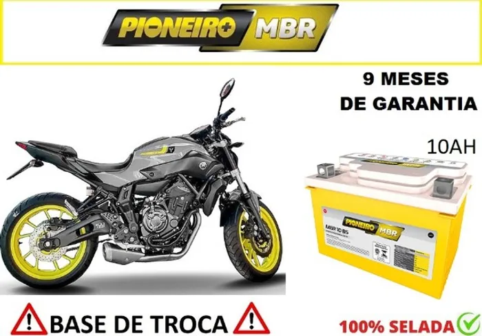 Bateria Automotiva Pioneiro Yamaha MT-07 -10Ah