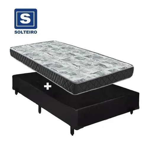 Base Box Solteiro com Colchão D33 Tamanho Padrão. Produto Novo Direto da Fábrica!