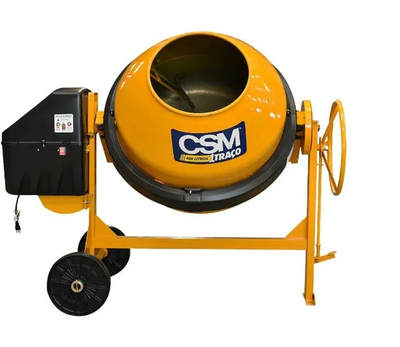 Betoneira 1 Traço 400 Litros 2CV 4P Monofásico com Kit de Segurança - CSM-1Traço 400L