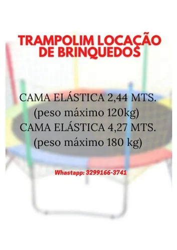 Aluguel pula pula 2 ,44mts