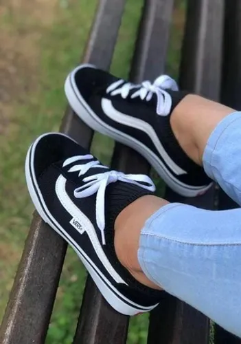 Tenis vans feminino meia premium