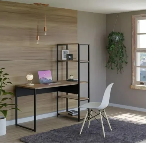 Mesa com Estante Linha Industrial **nova na caixa**