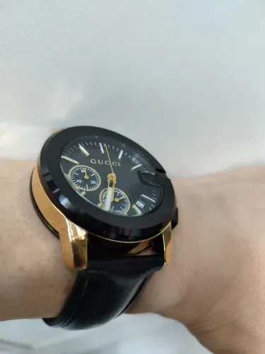 Relógio masculino pulseira de ouro casual