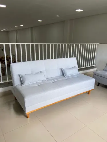 sofá cama linho[cinza roma]