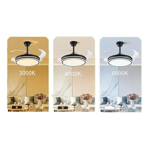 Ventilador Teto  Luminaria Zefir Multicor 30w Controle Remoto