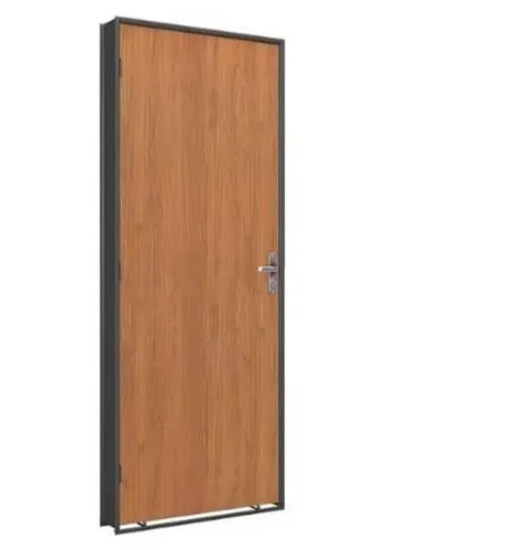 Porta de Madeira Mogno com Portal de Aço  - R$367,90 A Vista 