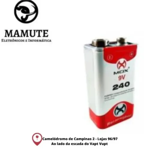 Bateria 9V Recarregável MO9V240 240 mA