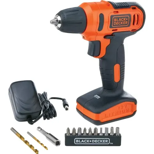Parafusadeira e Furadeira Black Decker LD12SP-BR 12V com Maleta e Acessórios - WZetta