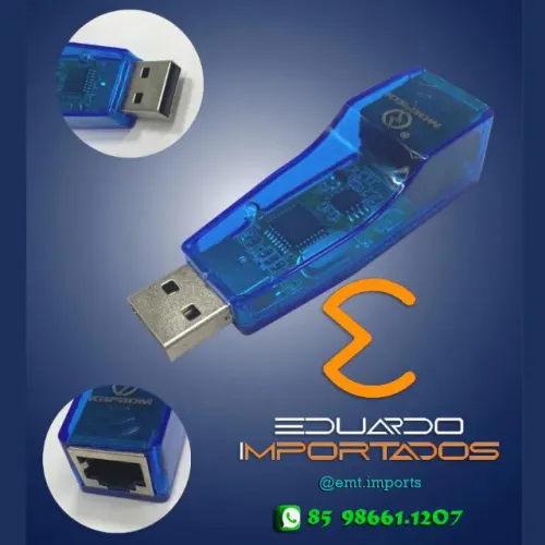 Adaptador De Rede Usb Externa Rj45 Placa Lan Ethernet 10/100Mbps
