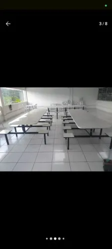 Conjunto de mesas para refeitório escolar